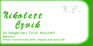 nikolett czvik business card